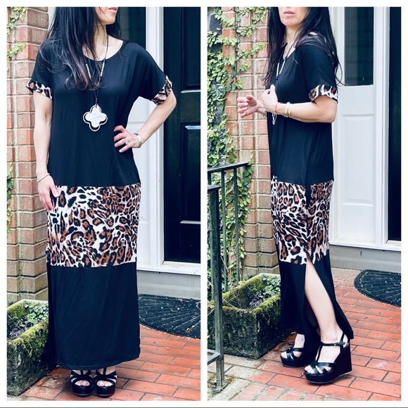 Color block loose fit side pockets maxi dress - Picture 7 of 9